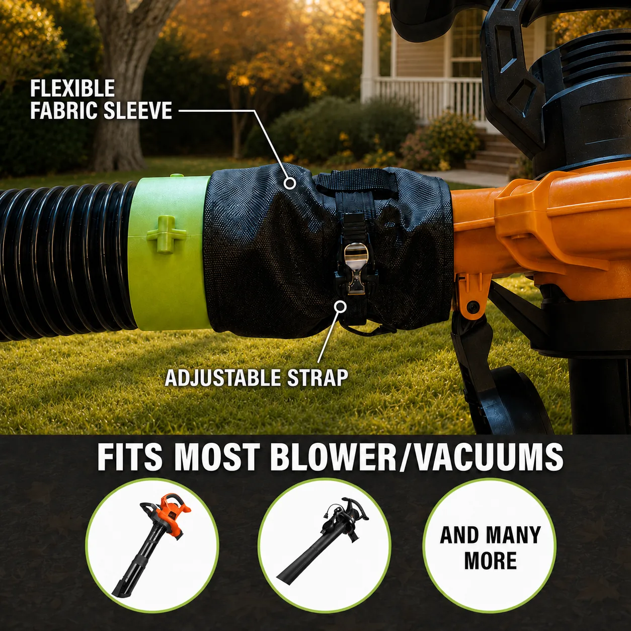 Leaf Vac universal blower-vacuum connector
